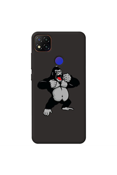 Other Xiaomi Redmi 9c Angry Gorilla2 Black Colored Silicone TPU Θήκη