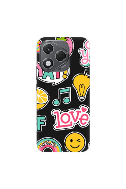 Other Honor 400 Lite Cute desing Black Colored Silicone TPU Θήκη