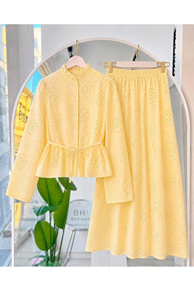 MODA VEDAT Kadın Fisto Detaylı Etekli Takım -0850