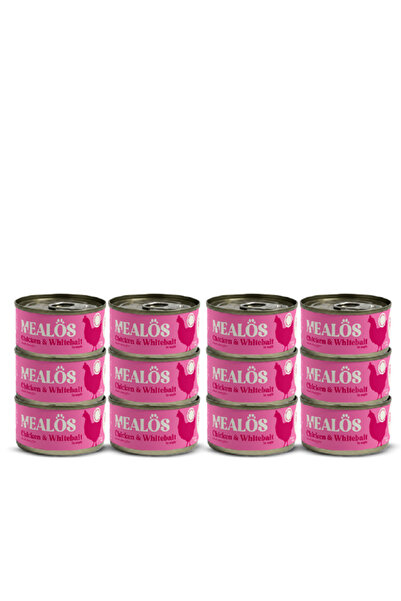 MEALOS Wet Canned Food for Cats with Chicken and White Fish in Jelly 80g from...