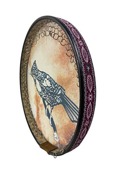bademüzik İran Erbane Bendir 55 cm Kuş Desenli Özel Seri | Halkalı | Kılıflı ...