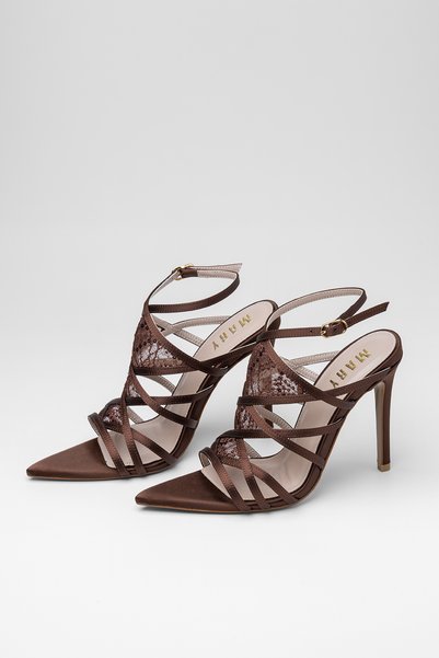 MARY Evening Dress Sandals Heeled Evening Dress Shoes Lace-Up Shoes Thin Heel Shoes