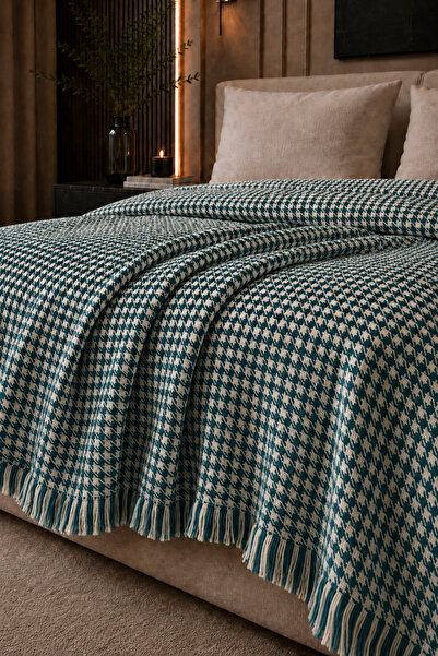Cottonest Pike dublu |   Cuvertură decorativă pentru pat cu model picior de c...