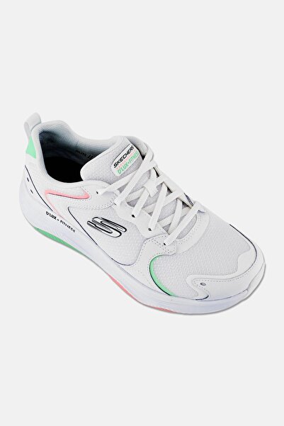 SKECHERS حذاء جري نسائي D Lux Fitness Modest Low Lace Up، أبيض