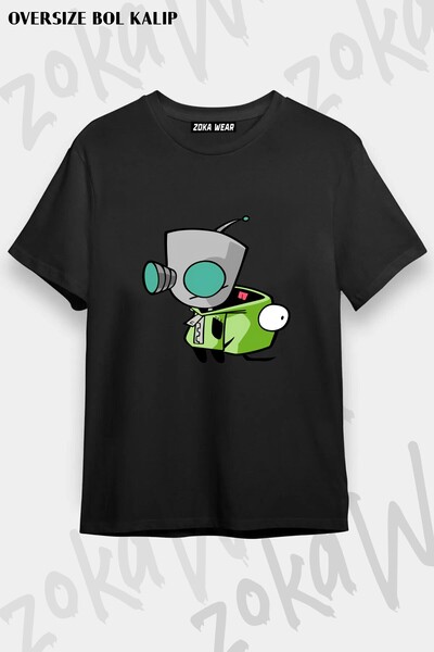 ZOKAWEAR Μπλουζάκι Unisex Loose Fit με στάμπα Invader Zim v4
