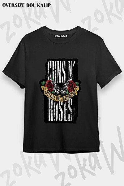 ZOKAWEAR تي شيرت مطبوع للجنسين من نوع Guns N Roses v42