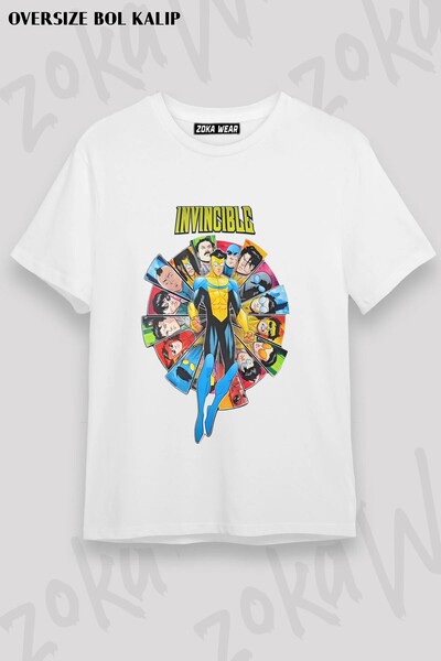 ZOKAWEAR Μπλουζάκι Unisex Loose Fit Invincible v2 με στάμπα