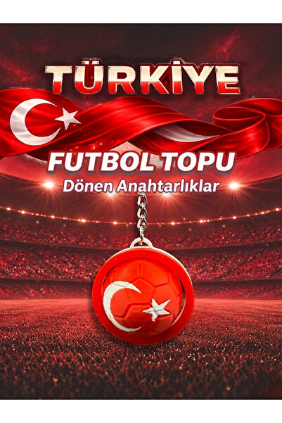 Türk Bayrağı Desenli Hareketli 3D Anahtarlık Modeli