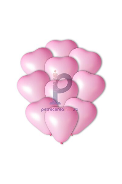 MP Mirific Party Set de 25 baloane din latex, în formă de inimă, roz bombon, ...