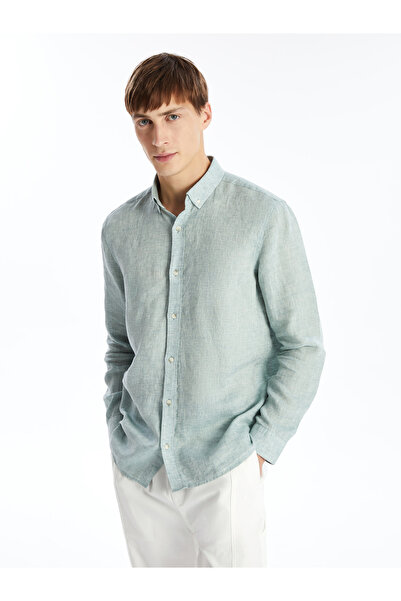 LC Waikiki Cămașă bărbătească slim fit cu mânecă lungă, 100% in