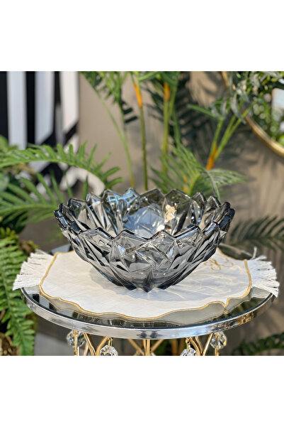 Elta Collection Crystal Glass Plate - Large Bowl Fruit Bowl Candy Bowl Decora...