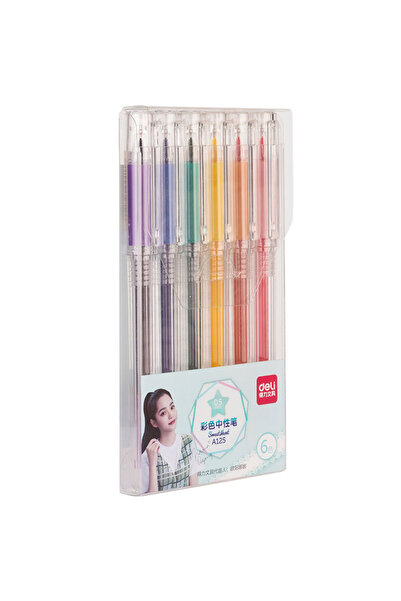 Deli SET 6 BUCĂȚI PIXURI CU GEL PASTEL