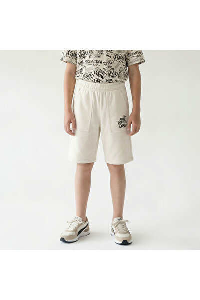 Puma Elastic Waist Shorts with Print