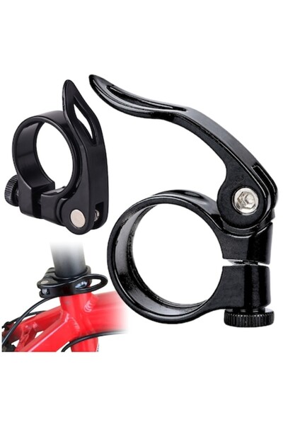 Gearox Culoare neagră, Clemă de șa, Gearox, Diametru 31.8 mm, Material alumin...