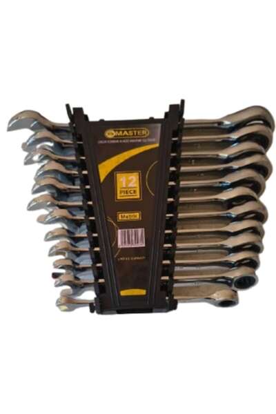 Master Set 12 chei combinate fixe cu clichet BigMaster, 8 - 22 mm, crom