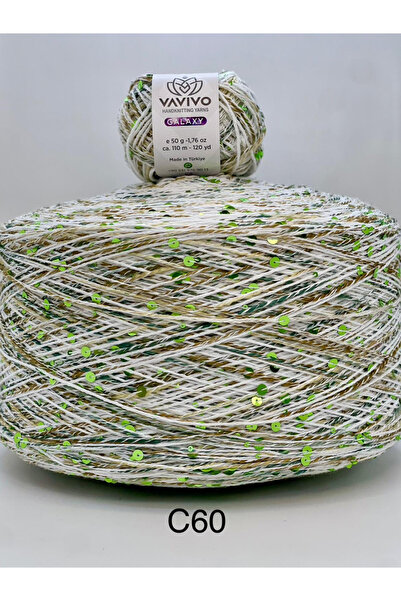 VAVIVO HANDKNITTING YARNS 50GR-VAVIVO GALAXY 3+6 MM İRİ PULLU EL ÖRGÜ VE ÇANT...