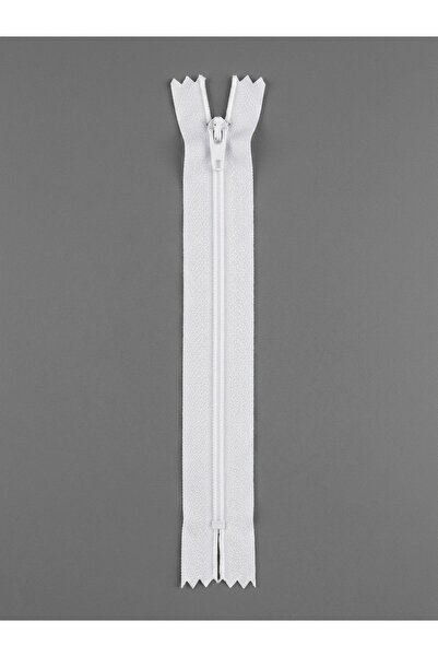 Tip 5 Naylon Dişli Etek Fermuarı Beyaz 20 cm 5 Adet