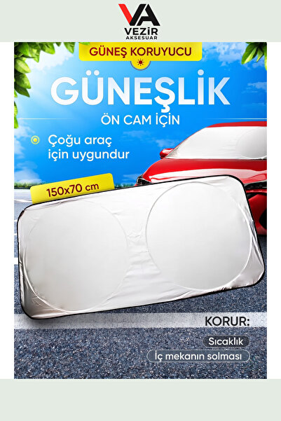 Vezir Aksesuar Foldable Car Windshield Sunshade |   Uv and Heat Blocking Car ...