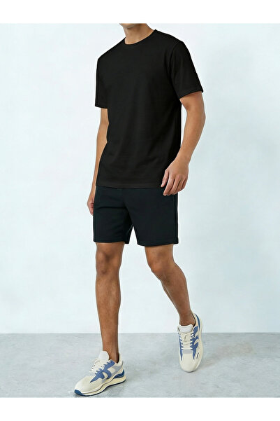 Take Two By Styli Men Black Solid Round Neck Tank and Shorts Co-Ords