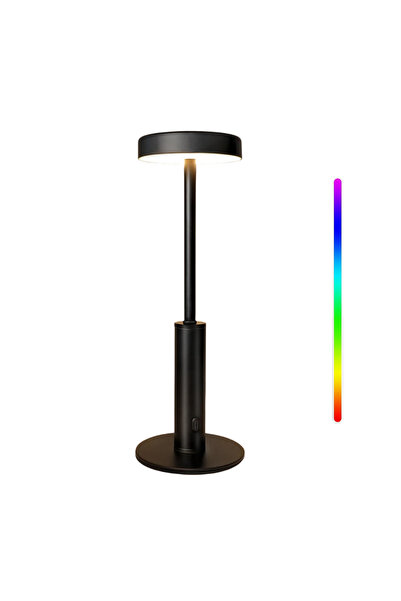 OEM Lămpuță de Masă LED fără Fir 5000mAh RGB 3 Nuanțe Reglabilă Neagră