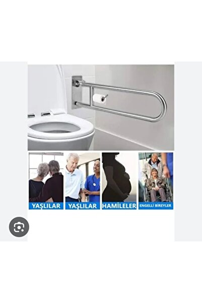 ZENVİVA MAFSALLI WC ENGELLİ TUTUNMA BARI TUTAMAK 73CM BOYUNDA HAREKETLİ PASLA...