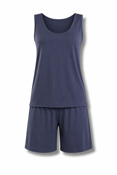 5in1Canpolat Indigo Modal Athlete Shorts Set