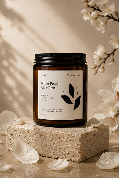 Mesk & More White Petals After Rain / Kokulu Amber Mum (Aquatic-Cherry-Magnolia)