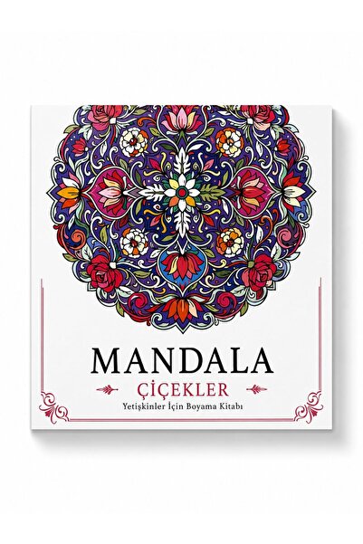 dokuzyayinlari Mandala Boyama Kitabı Çiçekler Yeni 24 sayfa Boyut 20x20