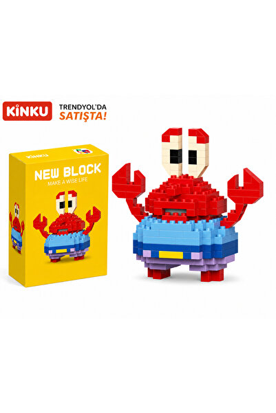 KİNKU New blokc Bay Yengeç Karakteri - Eğitici Oyuncak Yapboz - Orijinal