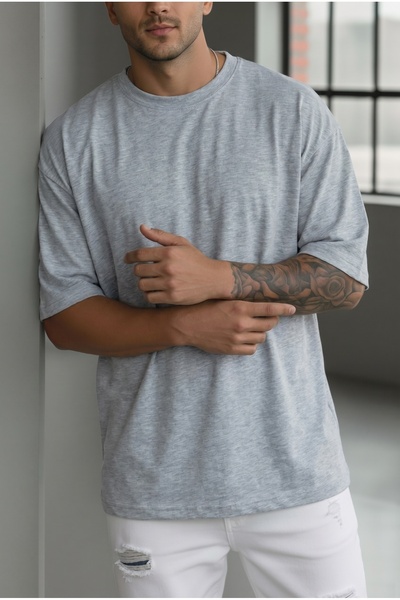 Teenage Millionaire Men's Grimelange Basic Plain Unprinted Oversize Salas T-S...