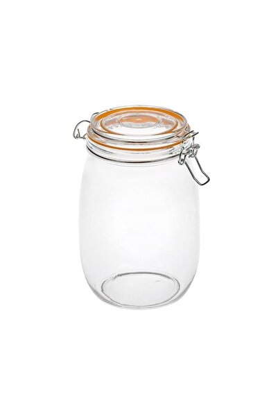 OEM Borcan de depozitare din sticlă, cu capac ermetic, 1 L, practic pentru bu...