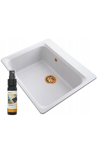 Granitan Chiuveta Granit Zante, 1 Cuva 619x522x200mm, Sifon, Impregnant Grani...
