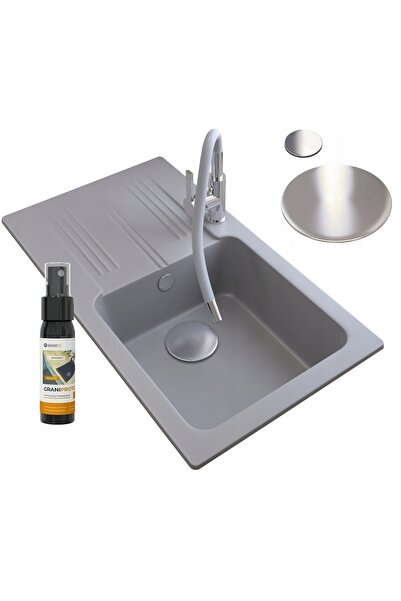 Granitan Set chiuveta bucatarie, GRANITAN, Granit, 780 x 440mm, Gri