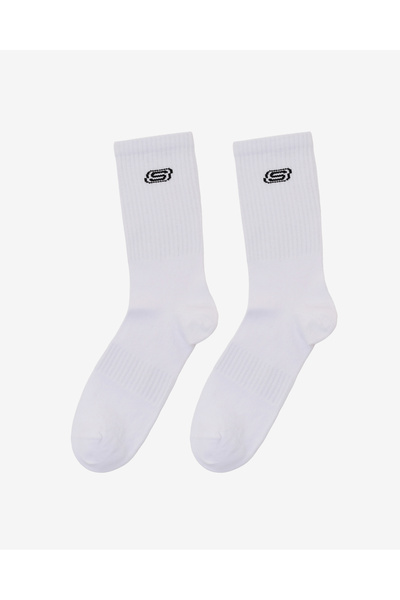 SKECHERS S2520318 U Crew 2 Pack Socks White Unisex Socks