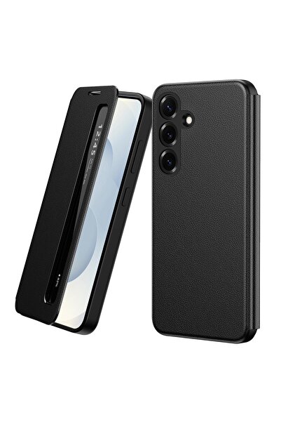 DD Daden Husa pentru Samsung Galaxy S25 FE Smart View din piele, Raspuns apel...