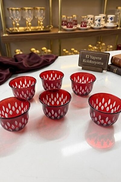 DECOSTYLE Yağmur Dekor Colorful 6-Piece Mirra – Zemzem Glass Serving Cup Set ...