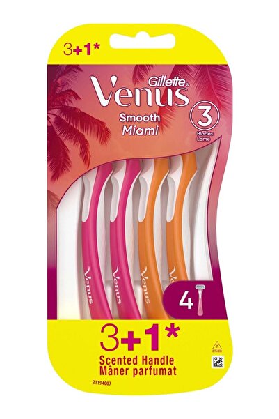 Gillette Venus Smooth Miami Kadın Tıraş Bıçakları, 3'lü Kadın Kullan At Tıraş...