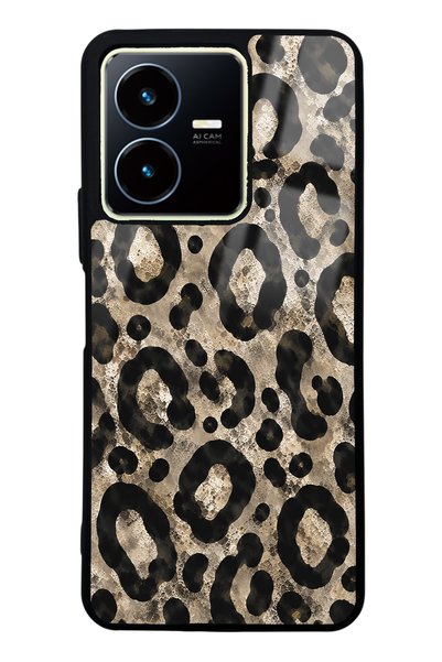 Spoyi Vivo Y35 Brown Leopard Design Glossy Phone Case