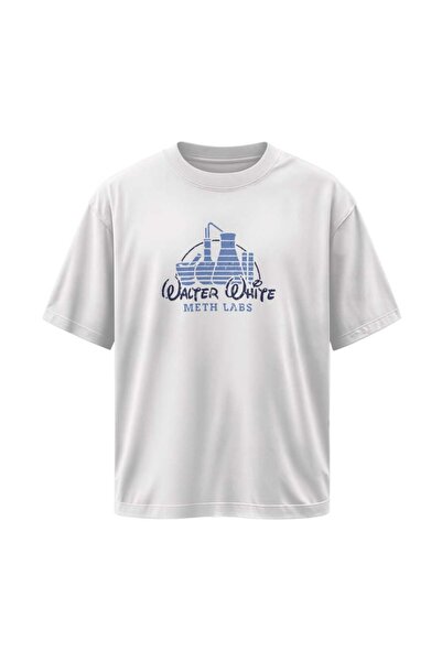 buzagi tasarım ürünleri Breaking Bad Unisex Oversize White T-Shirt