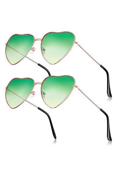BBTO Ochelari De Soare, BBTO, Stil Retro Inima, Rama Metalica, Verde Si Porto...