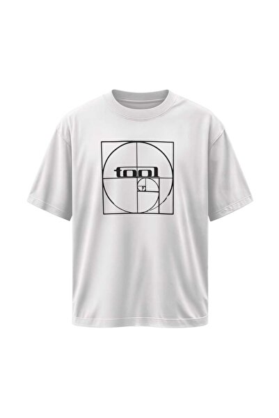 buzagi tasarım ürünleri Tool Unisex Oversize White T-Shirt