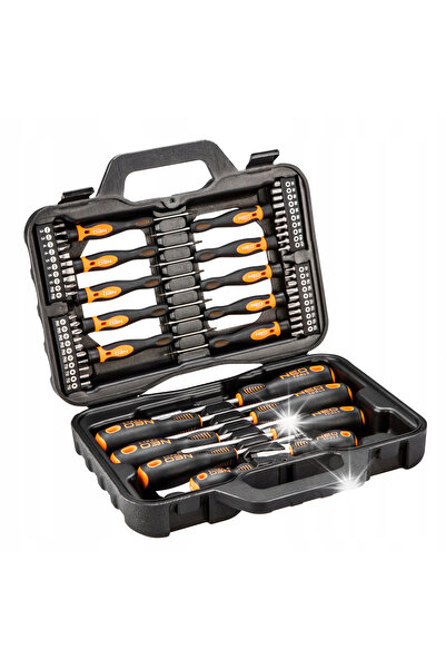 NEO Tools SET DE ȘURUBELNIȚE ȘI BITURI 58 PIESE NEO 04-211