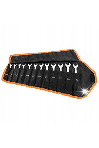 NEO Tools Set de chei fixe cu clichet 8-19 mm, 12 bucăți 09-345