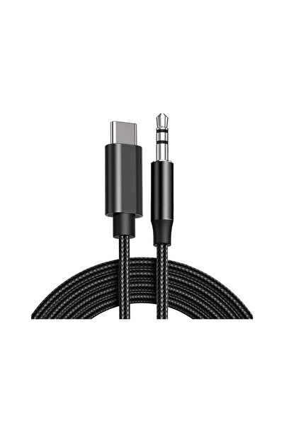 lemontti Cablu Audio Bending Aluminum Type-C la Jack 3.5mm, 1m, Negru