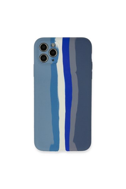 Generic Brand Apple iPhone 11 Pro Case Ebruli Launch Silicone - Blue-Gray