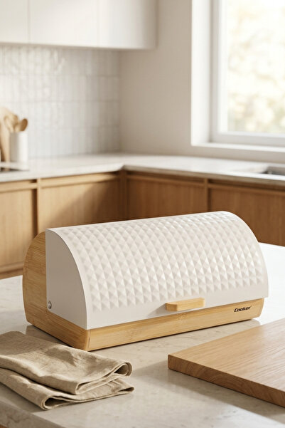 Cooker Lunora Bamboo Bread Box with Metal Lid Ckr4539