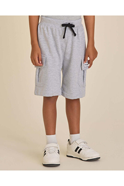 REDTAG Boys Grey Active Shorts
