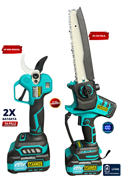 STANWER 2' Lİ BUDAMA SETİ VE BUDAMA MAKASI EN BÜYÜK VE EN GÜÇLÜ MODEL 50 MM M...