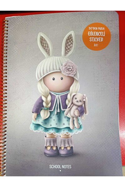 KESKİN COLOR Keskin A4 80 Yp.Kareli Karton Kp.Spr.Defter-Tilda