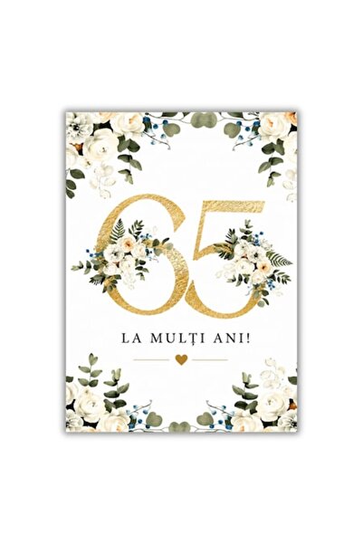 OEM Felicitare 13x18cm cu plic, aniversare/zi de naștere 65 de ani